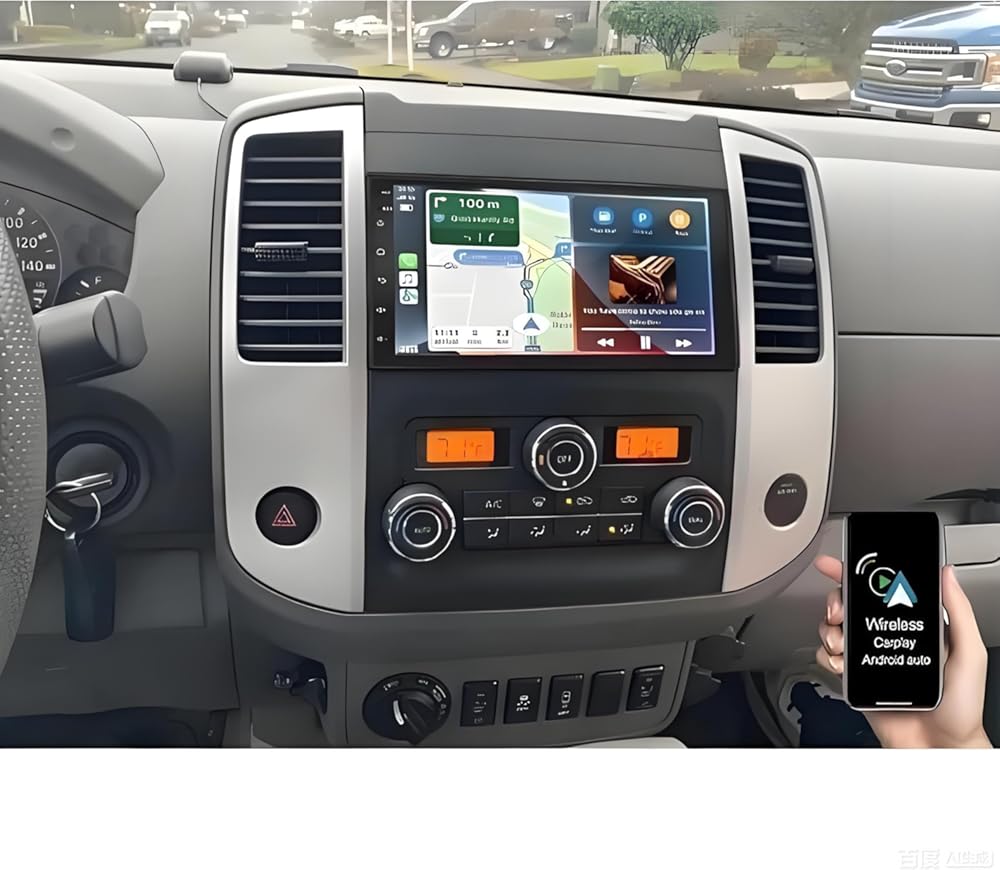 4+64G 7in Car Stereo for Nissan Qashqai 2007-2011, for Frontier 2001-2011, for Juke 2010-2011 w/GPS with Carplay w/Android Auto Double Din Touchscreen Car Radio Receiver Backup Camera