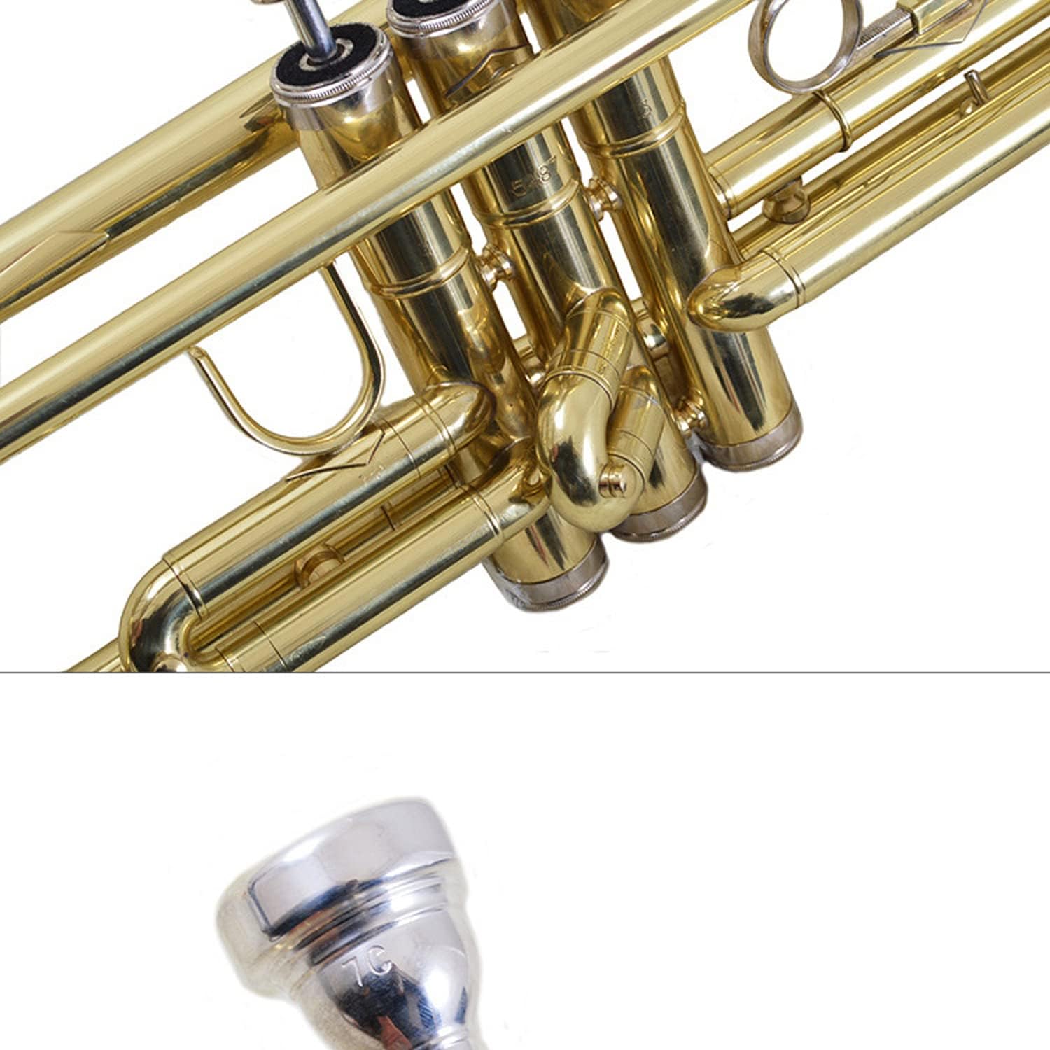 Trumpet Musical Instrument, B Flat Trumpet, Horn, Brass Musical Instrument, Student Beginner, Professional Performance Level, Children's Adult Musical Instrument