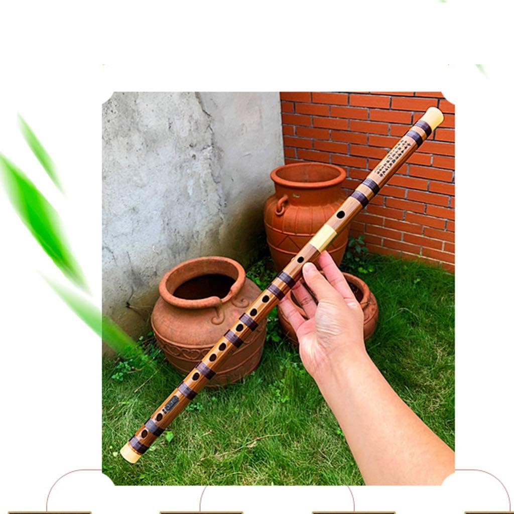 Flute Bamboo Flute Professional Woodwind Instrument C D E F G Key Chinese Flute Professional Playing C Flute Musical Instrument (Color : F Tone)