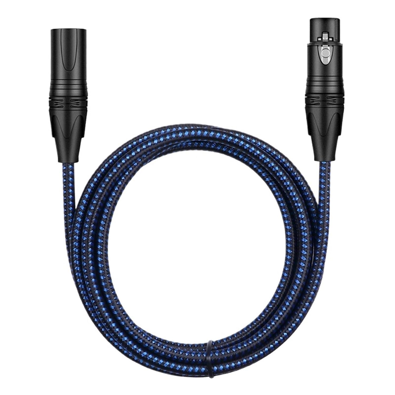 Professional XLR Microphone Cable Male to Female Gold-Plated 3-Pin XLR Speaker Cables Balanced Micphone Mixer Cord Multicolor(M-F Blue,1m)