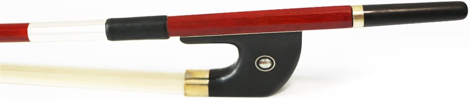 TSTS 4/4 Size Bass Bow Pernambuco Stick Natural Horsehair Ebony Frog Full Size Violin Bow