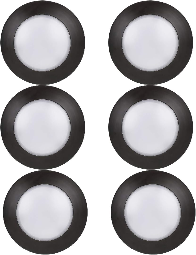 LUNABODE 4/6 Inch Dimmable LED Flush Mount Ceiling Lights - Pack of 6 | 16.5W/2700K | Stylish Ceiling Light Fixture for Hallway, Kitchen, Dining Room, Bathroom - Warm White