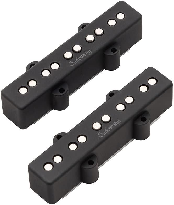Sadowsky J/J-Style Bass Pickup Set (Alnico V/Alnico III), Noise-Cancelling, Split Coil, 5-String - Bridge & Neck (SAC PU J5 S NC)