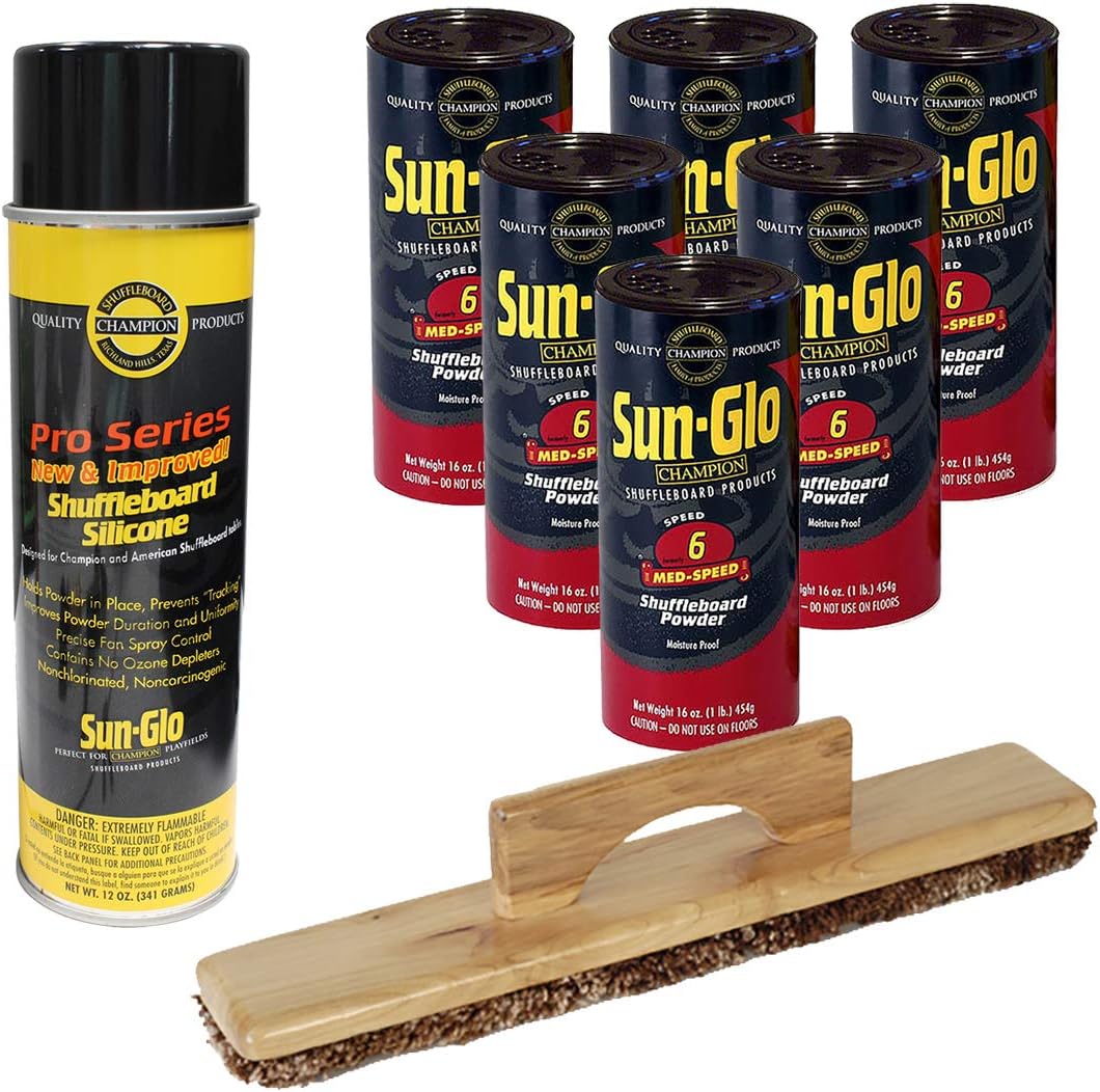 Sun-Glo 6 Cans #6 Med-Speed Wax, Sweep, Silicone Spray