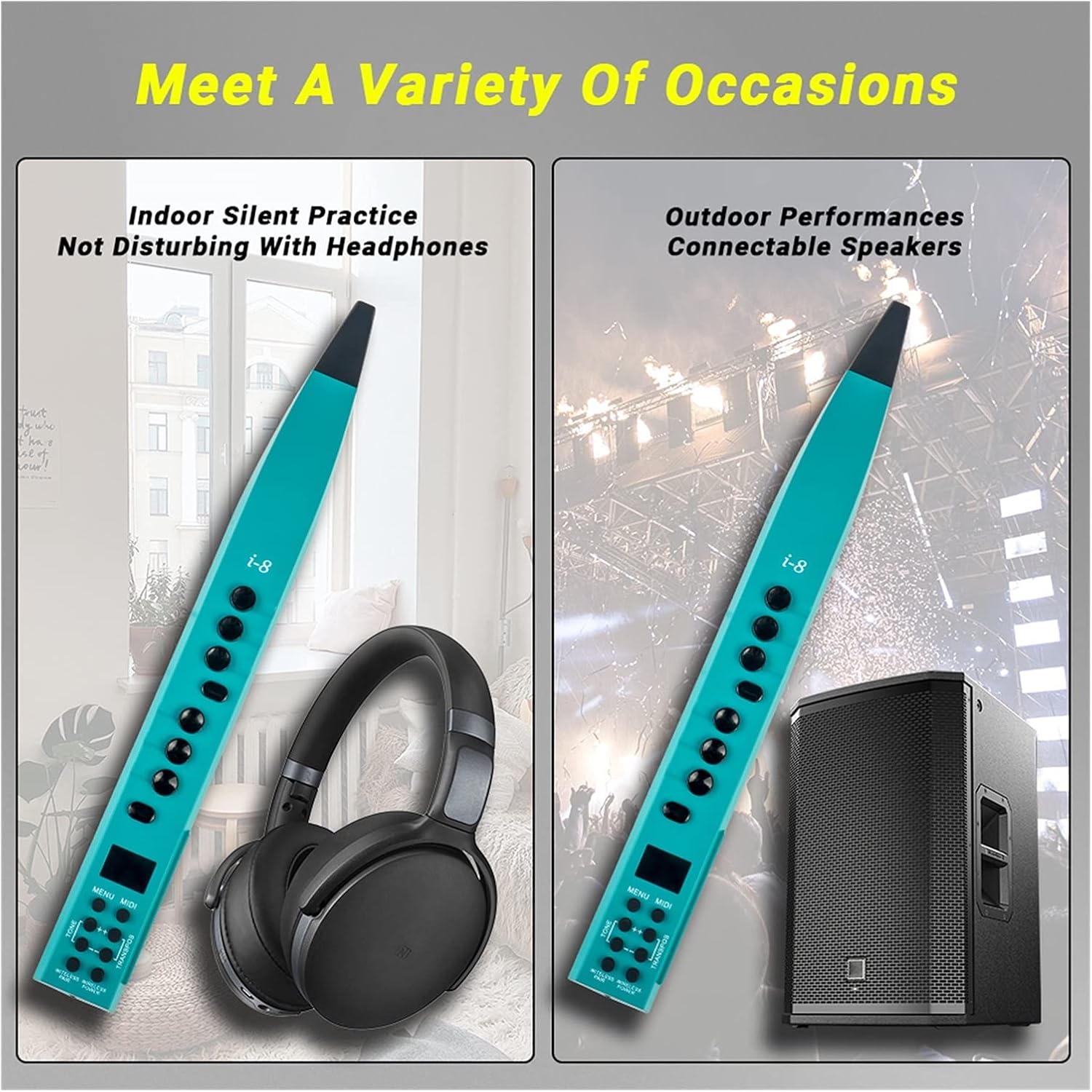 Professional Saxophone Electric Saxophone Windpipe Mini Digital Wind Instrument Type Sound Saxophone Brass Sax Beginners Kit (Color : Green)