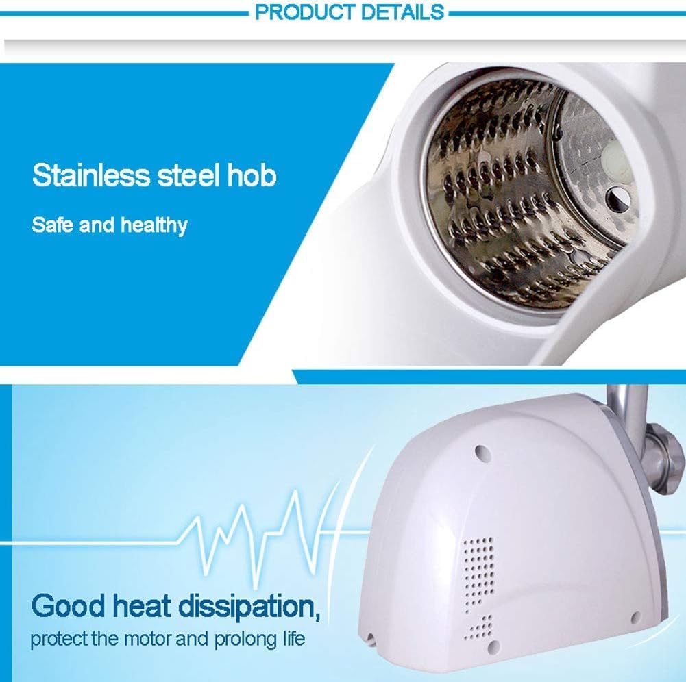 Commercial Cheese Grater, Electric Rotary Cheese Shredder Machine with 3 Stainless Steel Drum Blades, Quick Shred - 1Min/180 Pieces for Cheese, Cucumber, Carrot