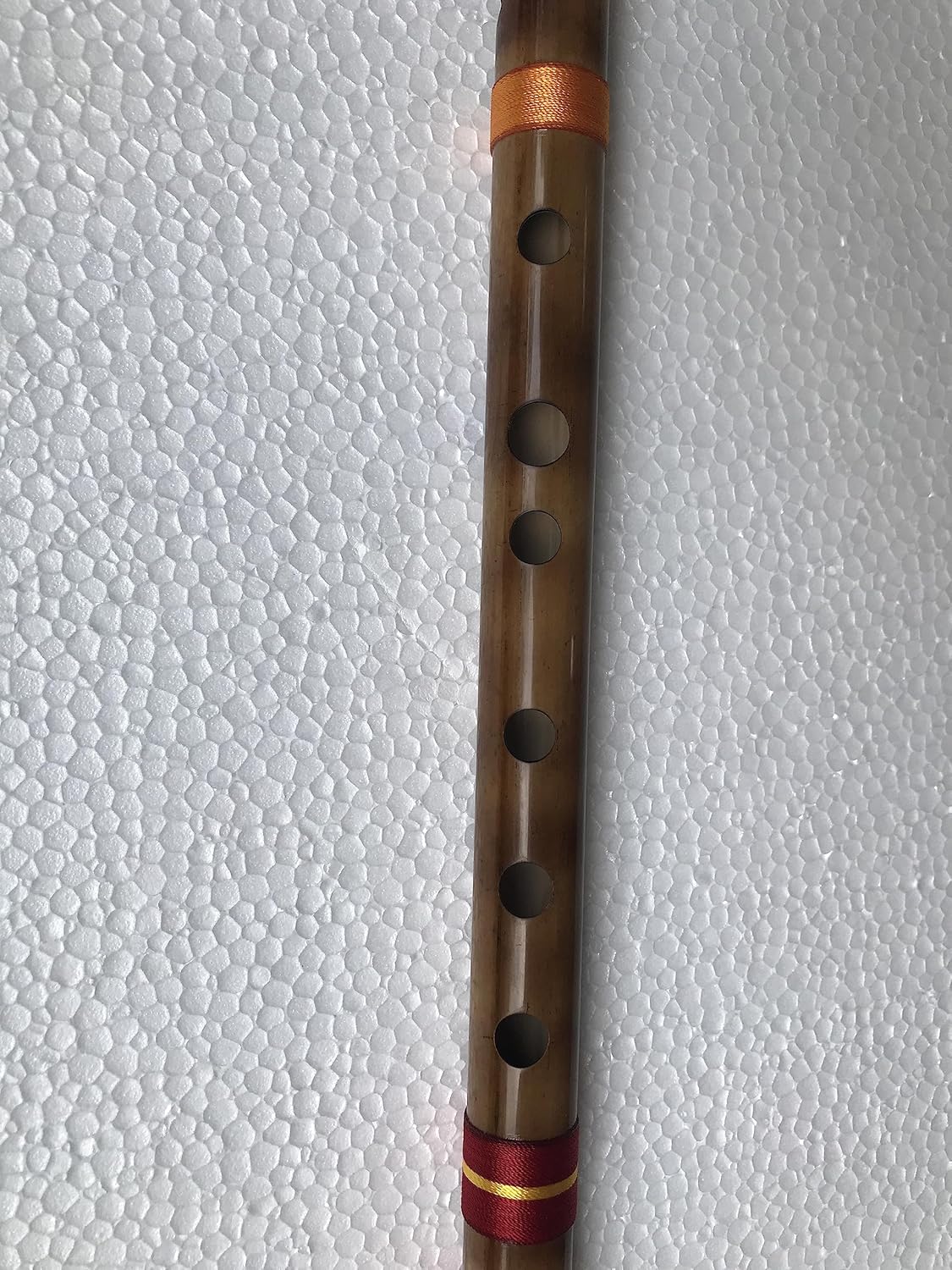 TANTU Left handed Concert Bamboo Flute D scale Fry Bansuri With Velvet cover & case, (D Scale Left Hand)