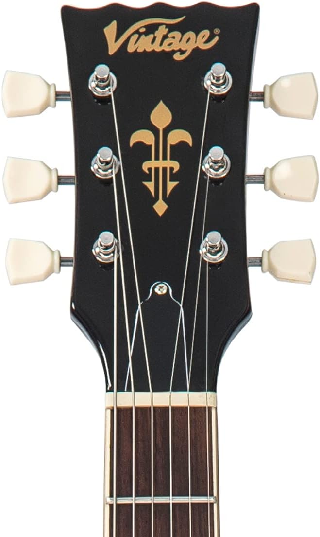 Vintage Reissued Series V100PLB Electric Guitar, Flamed Purple Burst W/ Bigsby