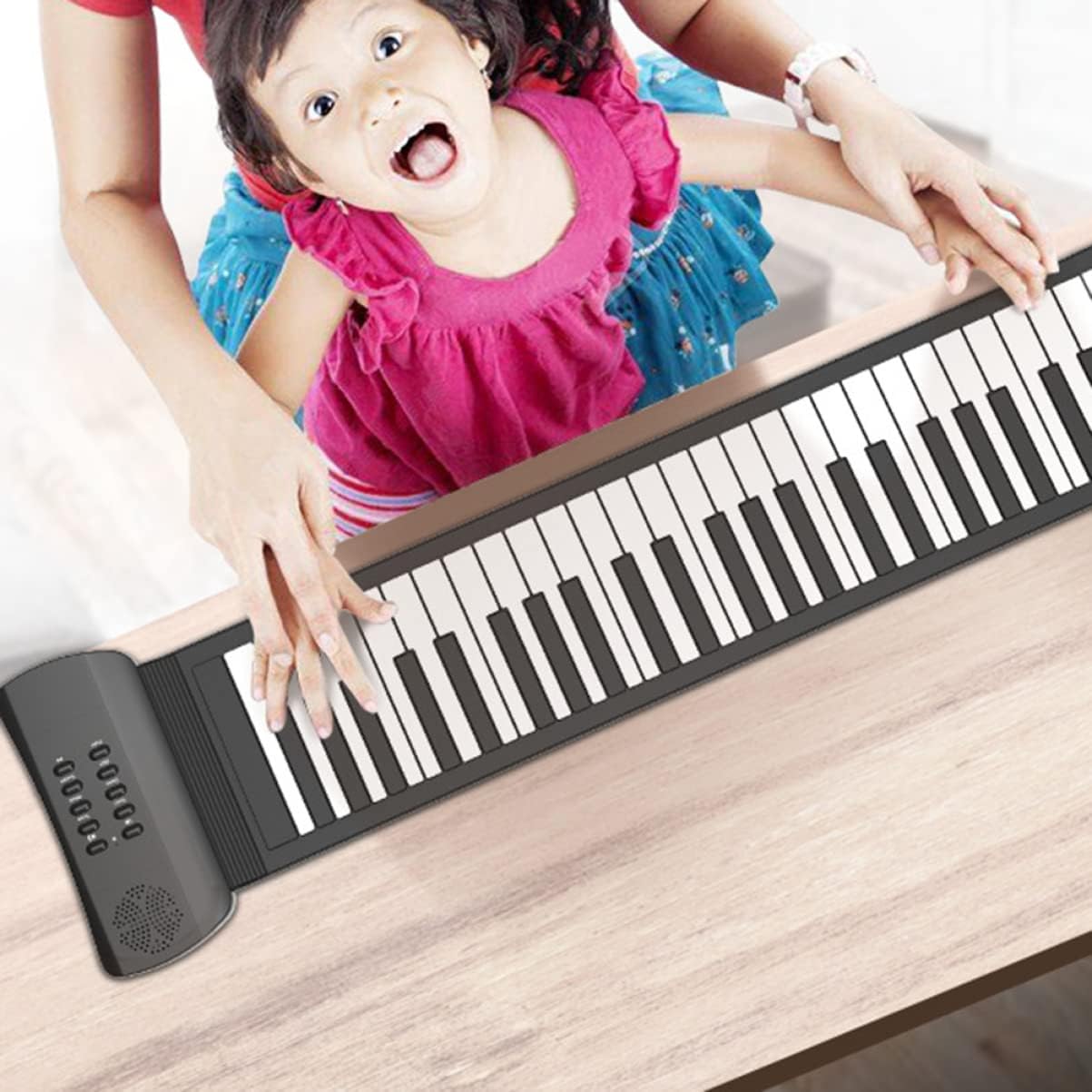 61 Keys Roll-up Piano Silicone Foldable Electronic Keyboard for Boys and Girls Portable and Lightweight Design for Home and Travel