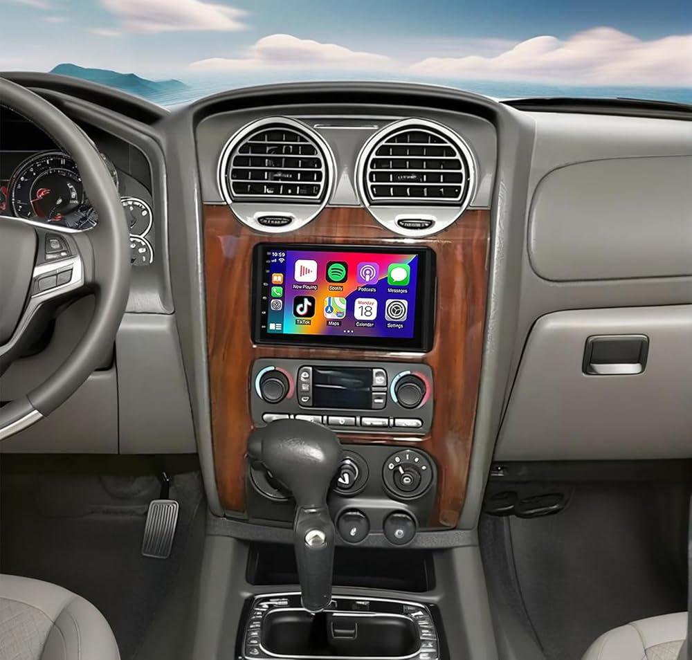 5G WiFi Android 13 Car Stereo for GMC Envoy 2002-2009, 7 Inch IPS HD Touch Screen Car Radio Wireless CarPlay Android Auto, GPS FM/SWC Bluetooth 1080P Backup Camera-2+32G