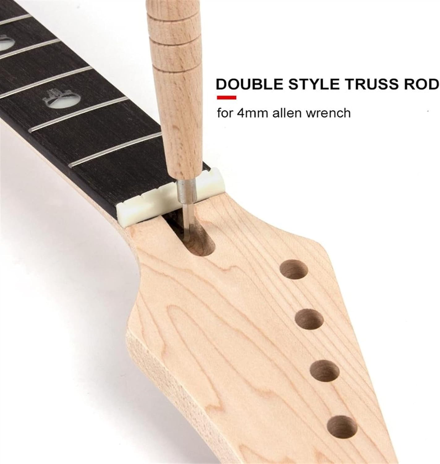 TSTS Electric Guitar Neck 24 Large Frets Maple Bolt On Fretboard C Shape Guitar ​Neck Replacement