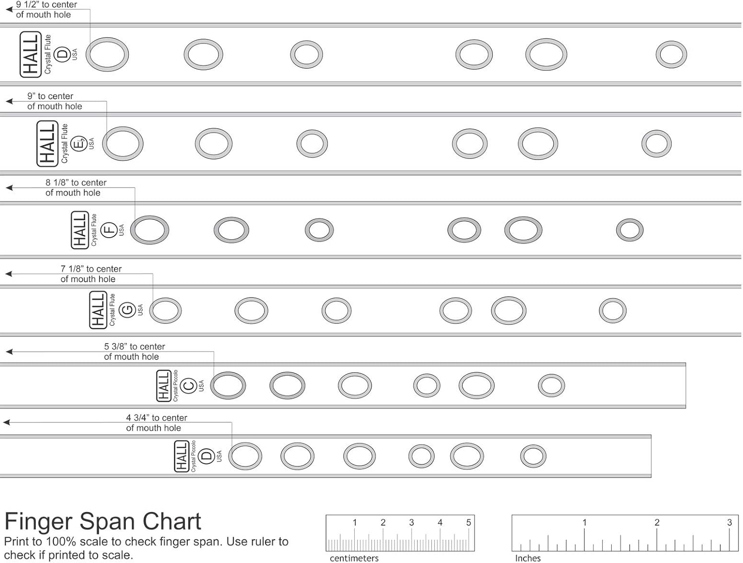 Hall Crystal Flute 22205 - Offset Glass Flute in D - Taj Mahal