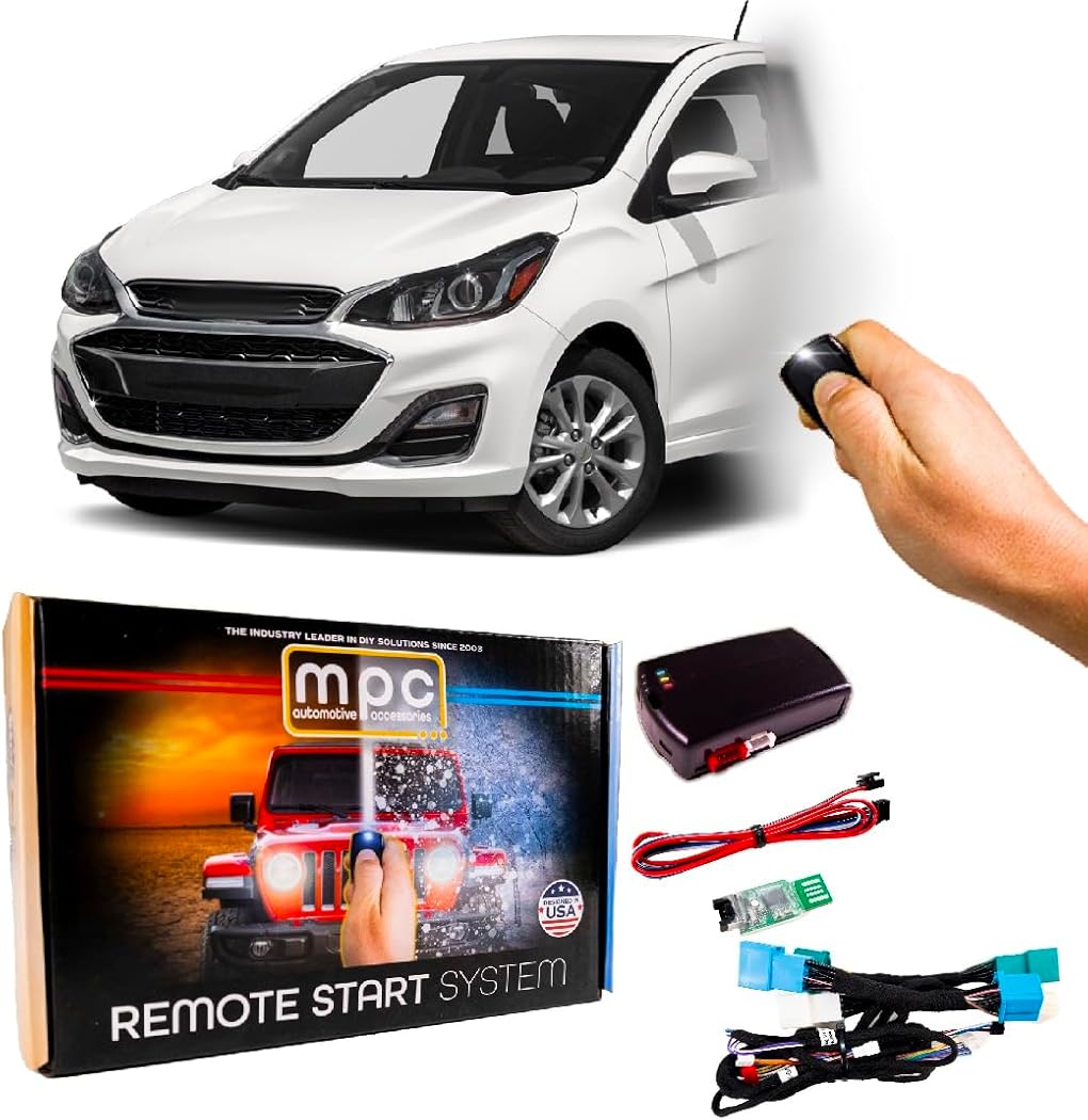 MPC Factory Remote Activated Remote Start Compatible with 2012-2022 Chevrolet Spark - Plugin T-Harness - FlashLink Updater - Premier USA Based Tech Support