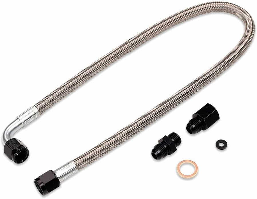IAG Performance High Pressure Braided Power Steering Line (Rotated Turbo Routing) for Subaru WRX 2002-07, 2004-07 STi