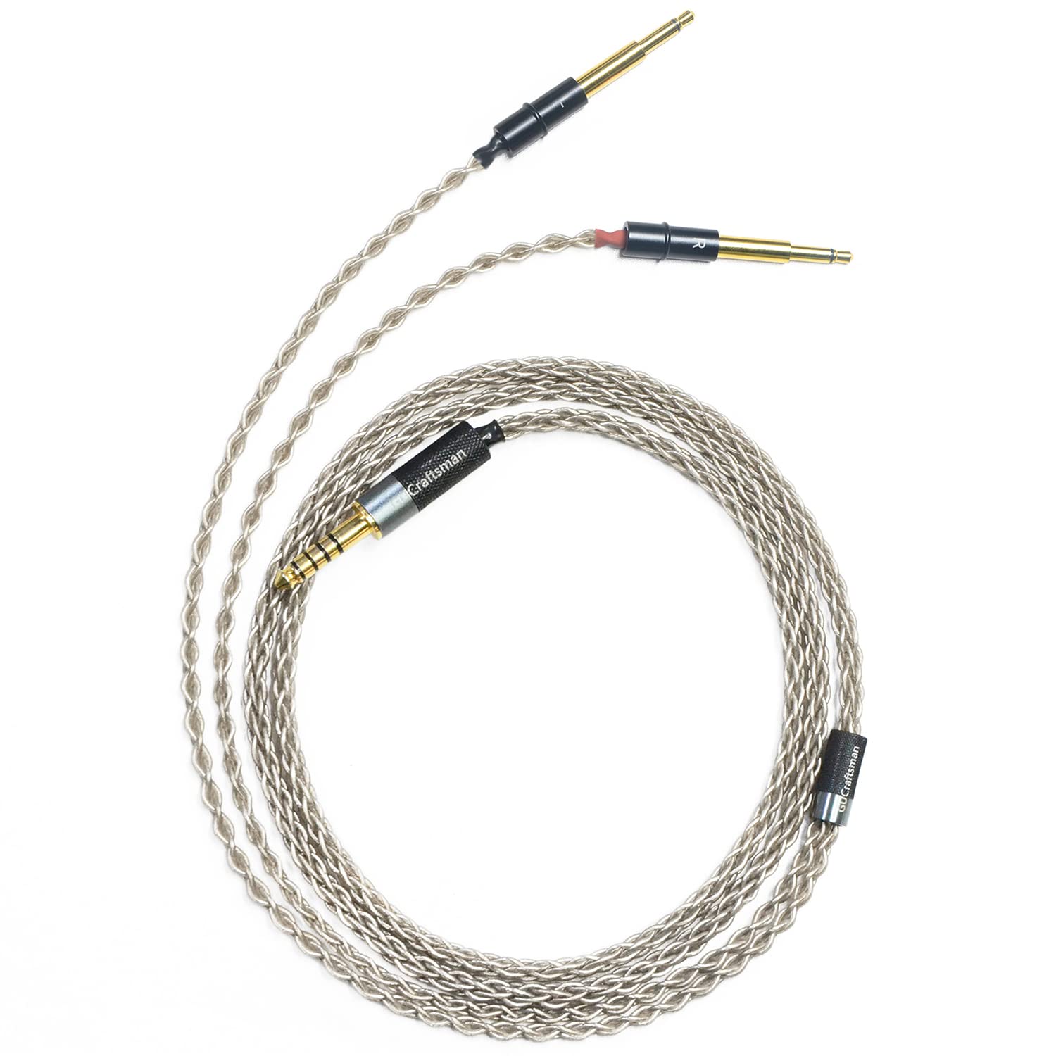 6N Single Crystal Silver Upgrade Headphones Cables 4Pin XLR/4.4mm/2.5mm Balanced Cables for Meze 99 Classics 99 Neo 99 Noir (4Pin XLR Balanced Plug)