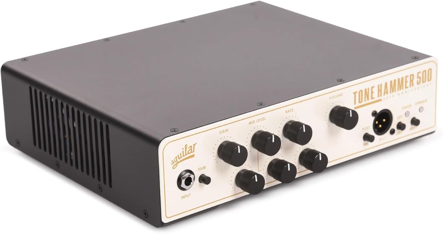Aguilar Tone Hammer 500 Bass Amplifier 30th Anniversary Edition with Aguilar Cabinet Suite, Solid State Preamp, and Class D Power (Pearl)