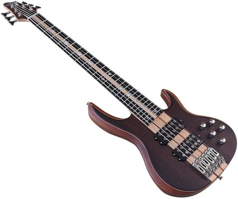 6-String Active Electric Bass Guitar, 43-Inch Full Size, Neck-Through, Rosewood Skin Top,24-Fret