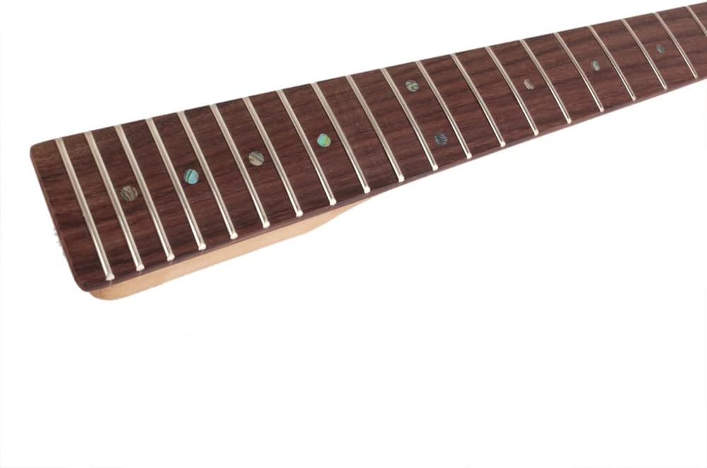 Fojill Roasted Canadian Maple Neck DIY Electric Guitar Kit Unfinished Uncut Mahogany Body Rosewood Fingerboard Fretboard Build Your Own All Parts Included(FTLK-60R)