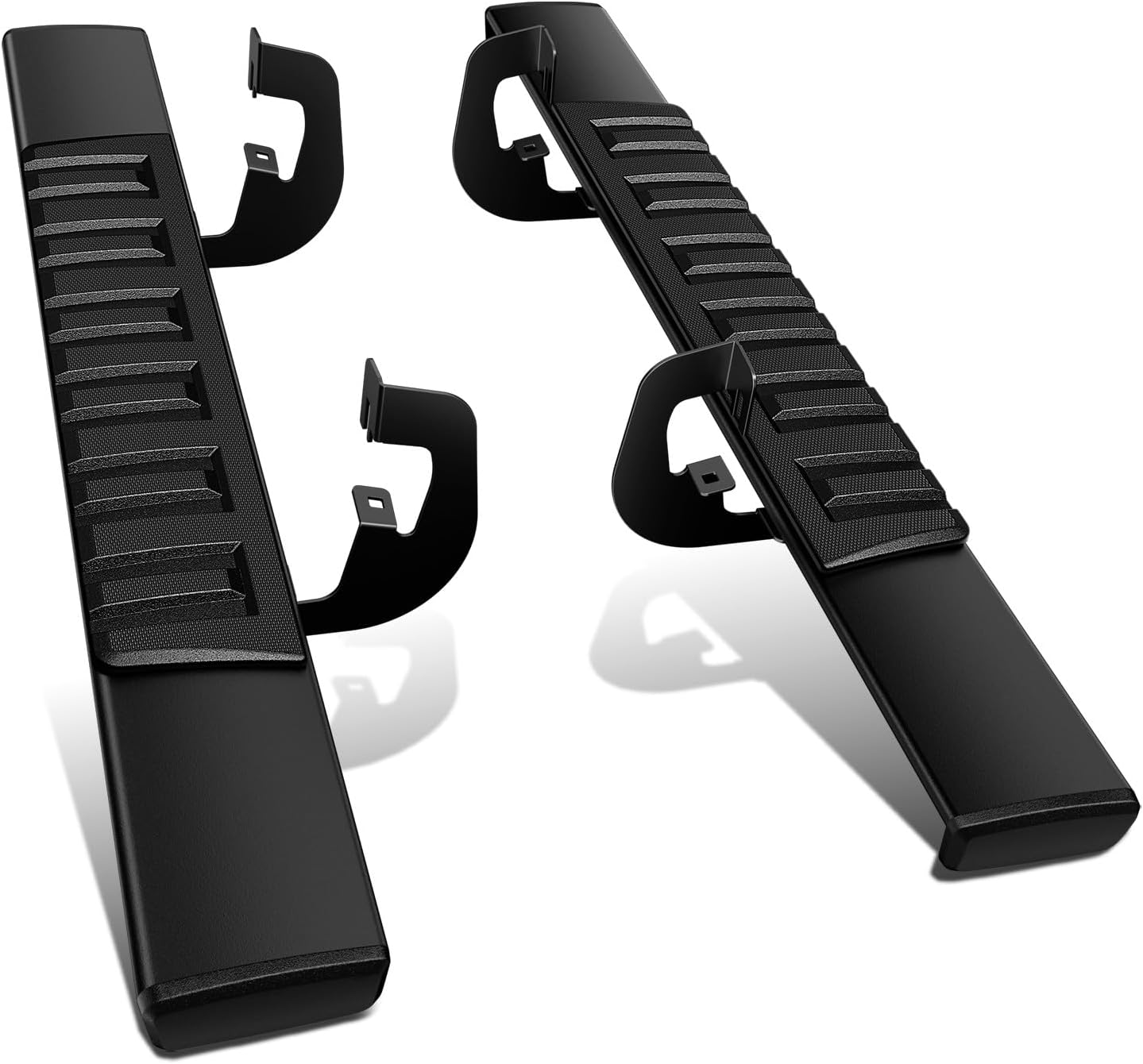 DNA Motoring 6 Inch Wide Flat Running Boards Side Step Bars Compatible with 2007-2018 Chevy Silverado GMC Sierra 1500/2007-2019 Silverado Sierra 2500HD 3500HD Standard Cab, STEPB-A-0003