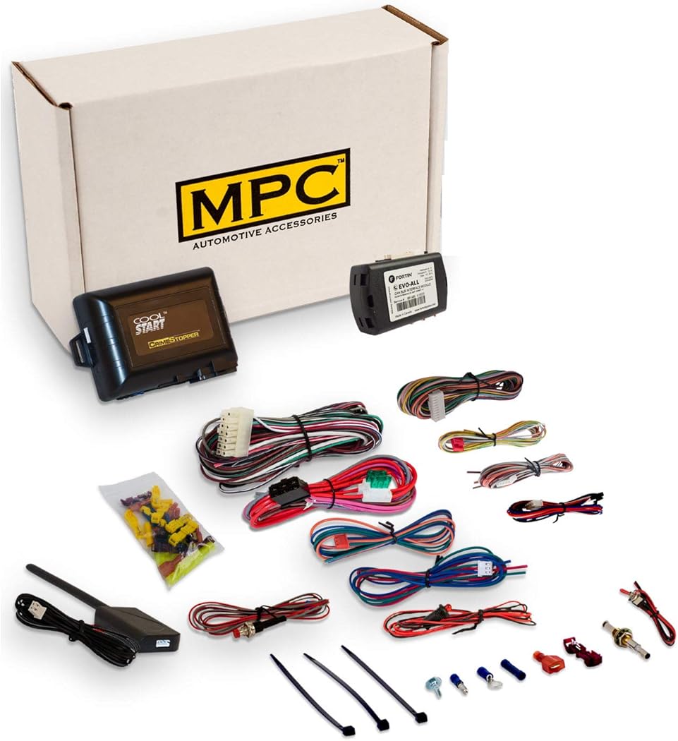 MPC Complete Remote Start Kit with Keyless Entry and Data Module Compatible with Ford E-150 2011-2014 - Includes (2) 4 Button Remotes