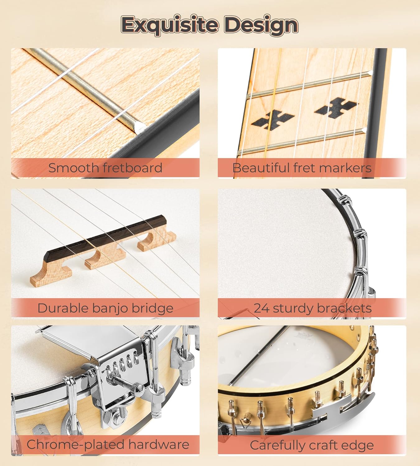 Vangoa Banjo 5 String and Open Back Banjo