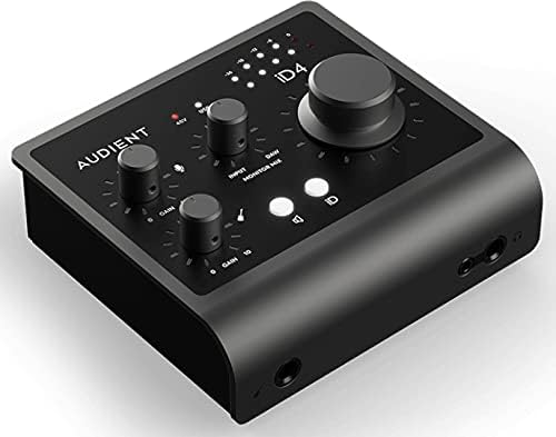 Audient iD4 MkII 2-In 2-Out Audio Interface Bundle with Instrument Cable, XLR Cable, and Austin Bazaar Polishing Cloth