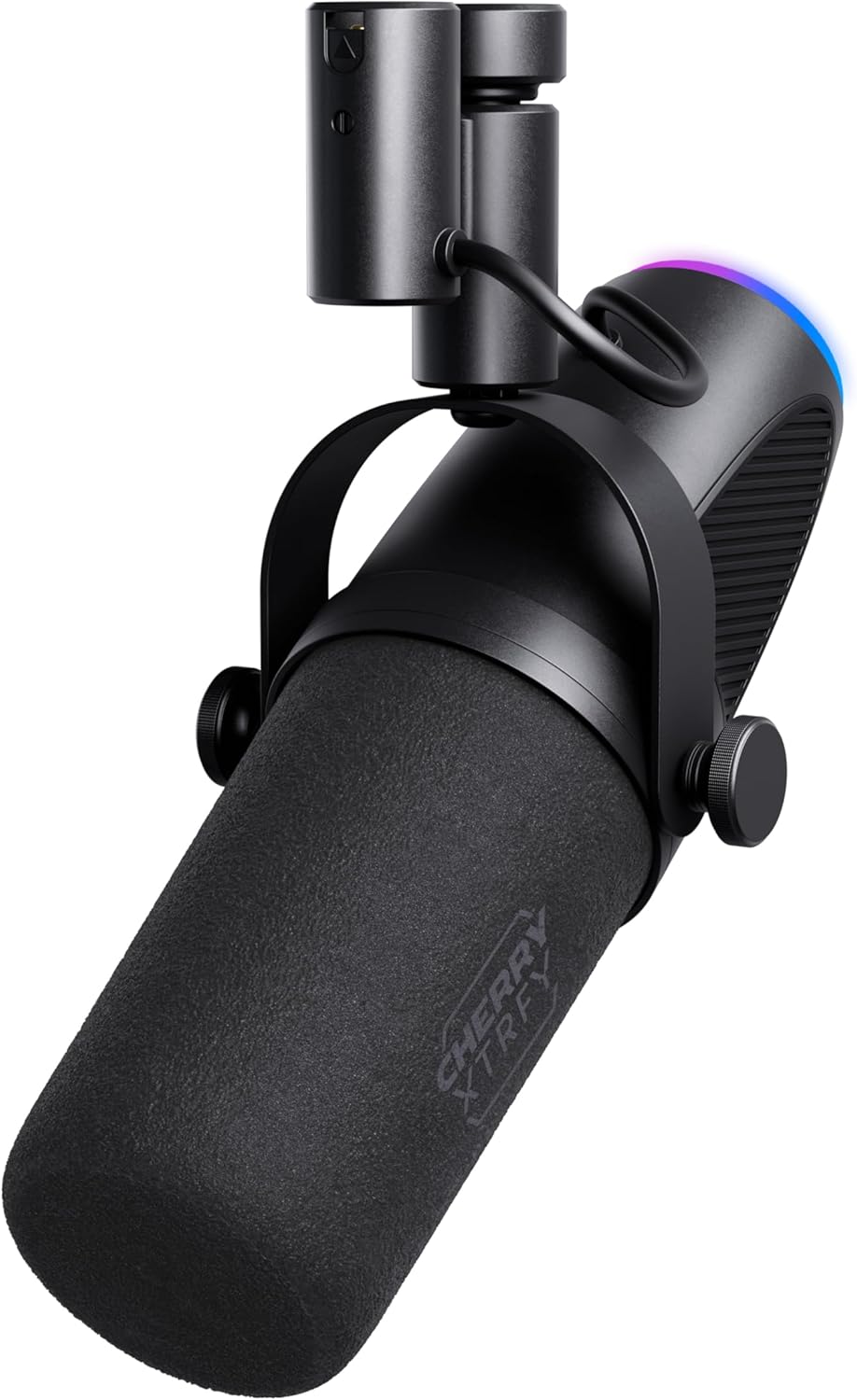 Cherry XTRFY NGALE X, Professional USB & XLR Microphone for Recordings & Streaming, XLR and USB Plug & Play, Cardioid, Low-Cut Switch for Gaming, Black