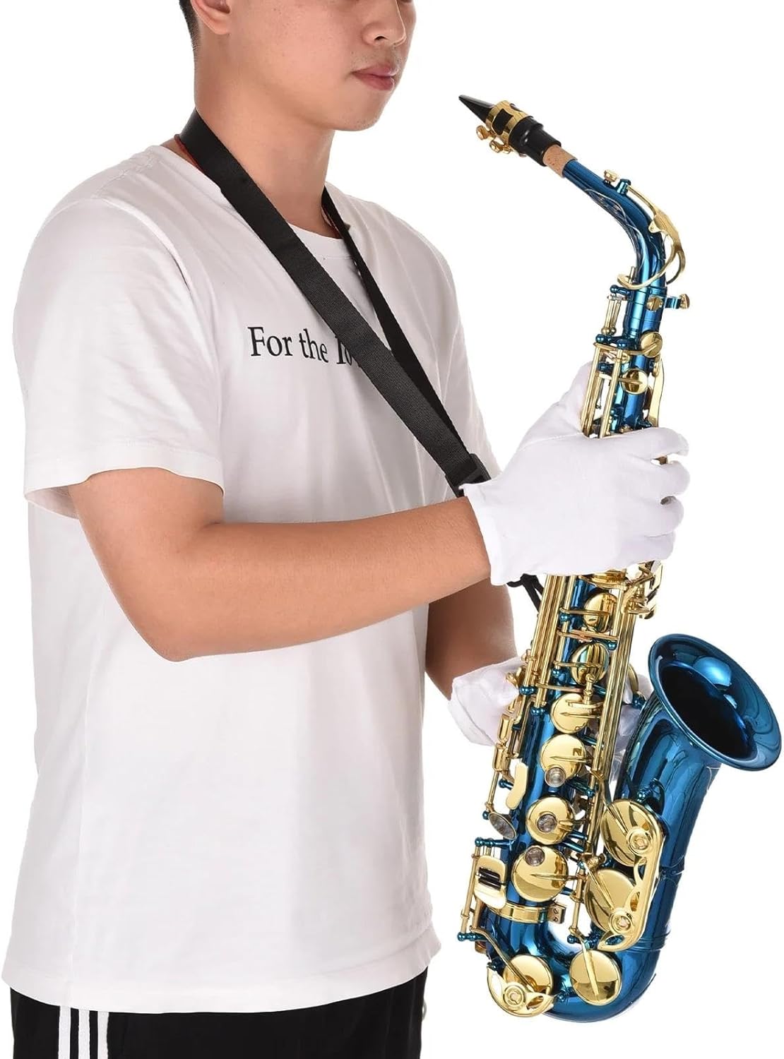 Brass Engraved Eb Alto Saxophone Sax Buttons Wind Instrument With Case Gloves Cloth