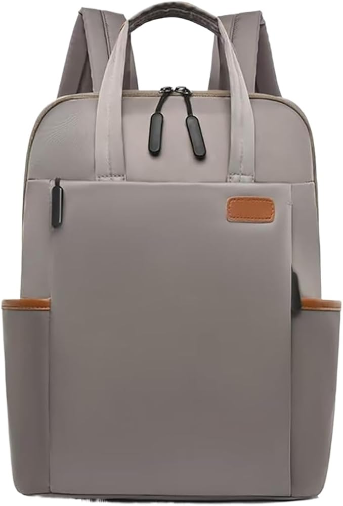 Laptop Backpack for Women Waterproof College Computer Bag Daily Bookbag 14 Inch Travel Work Gray