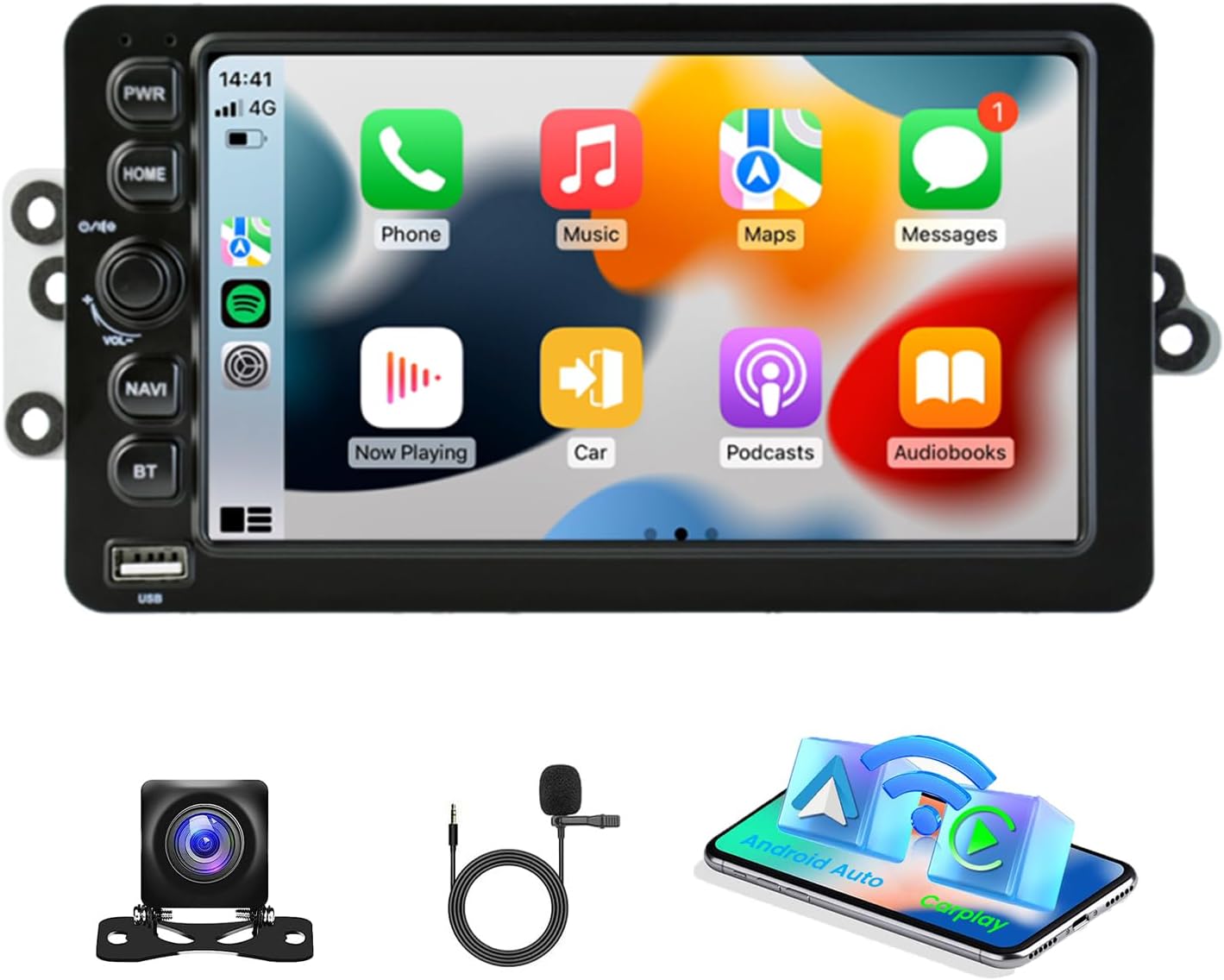 PHEZEN 7Inch Car Stereo Radio Compatible for GMC Siera Yukon 2003-2006 Android 13 IPS Screen Car Radio with Carplay Android Auto Support Bluetooth GPS Navigation Blackup Camera FM/SCW