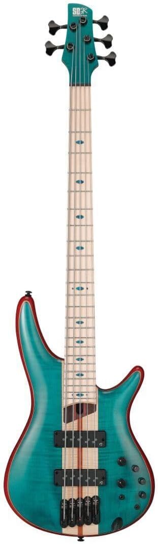 Ibanez SR Premium 5-string Electric Bass - Caribbean Green Low Gloss