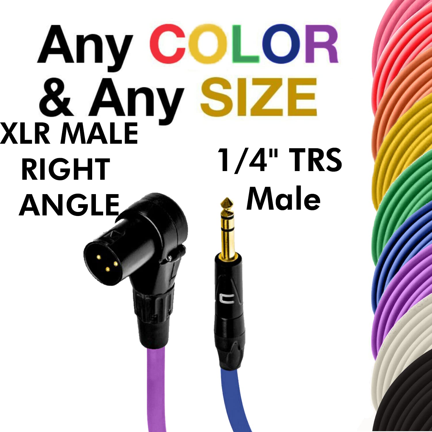 COLUBER CABLE Right Angle XLR Male to 1/4