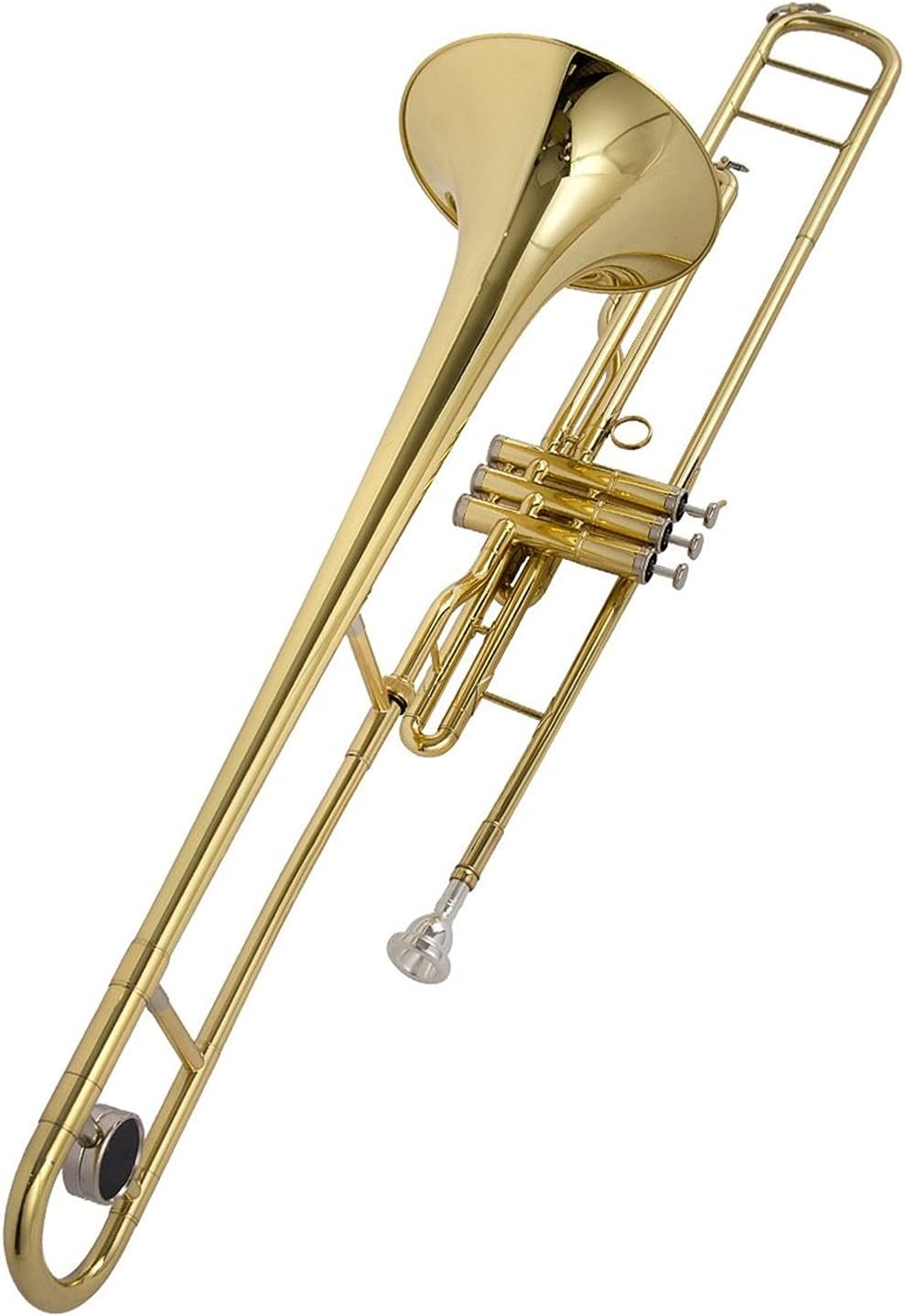 Student Trombone Combination Type Vertical Key Trombone B Flat Lacquered Gold | Nickel-Plated Brass Trombone Kit