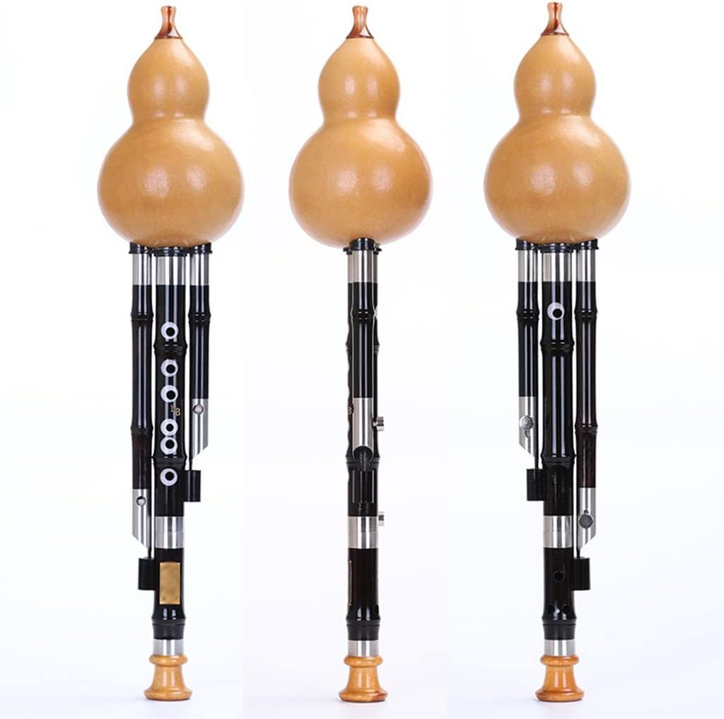 Flutes Musical Instruments Ebony Cucurbit Black Gourd 7-Hole Tuning for Beginners to Play Woodwind Instruments Collectibles, Gifts Beautiful Sound Quality (Color : Black, Size : B Flat)