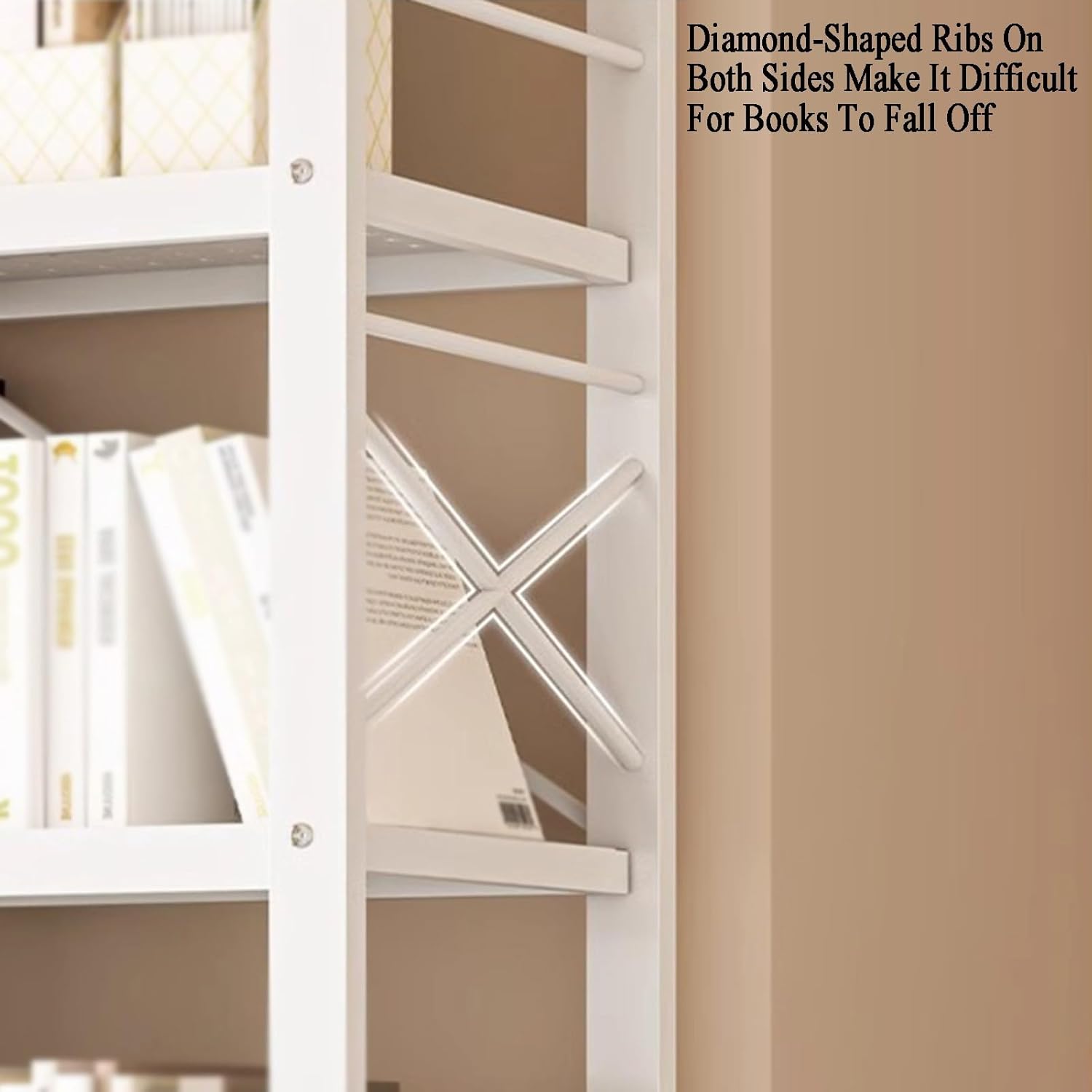 5 Cube Bookshelf, Foldable Simple Mobile Bookshelf, Multi-Layer Home Desk Side with Wheels, Suitable for Reading Corner, Living Room (Black, White)(Black,80 X 35 X 162cm) (White 80 X 35 X 162cm)