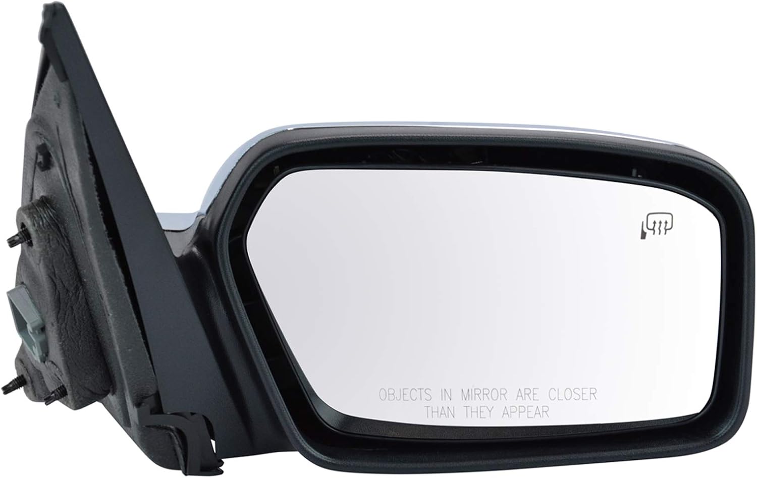 TRQ Passenger Side Mirror Assembly Power Heated Memory Puddle Light Chrome Non Foldaway Compatible with 2007-2010 Lincoln MKZ 2006 Zephyr