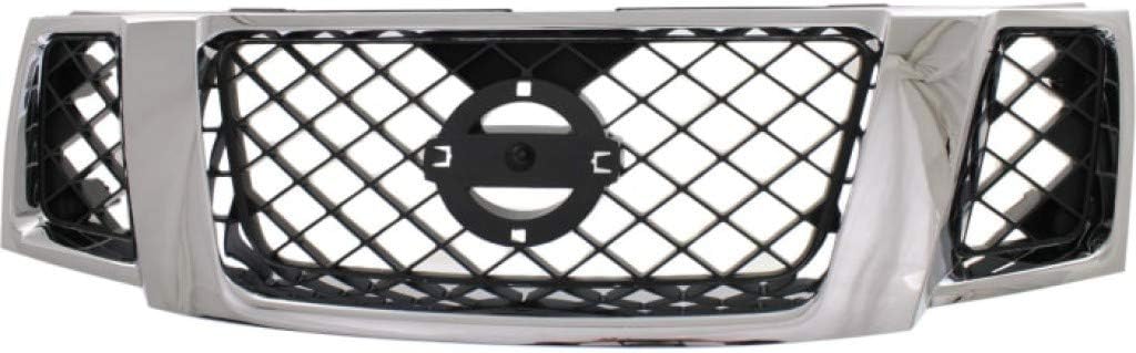 For Nissan Pathfinder Grille Assembly 2008 2009 | Chrome Shell | Painted Black Insert | Plastic | NI1200251 | 62310ZS00A