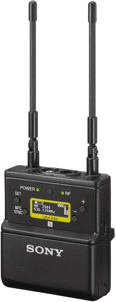 Sony UWP-D22 Camera-Mount Wireless Cardioid Handheld Microphone System UC25: 536 to 608 MHz UWP-D22/25, Headphones, 8 x Rechargeable Batteries, 3.5 mm Auxiliary Cable, Case, and More