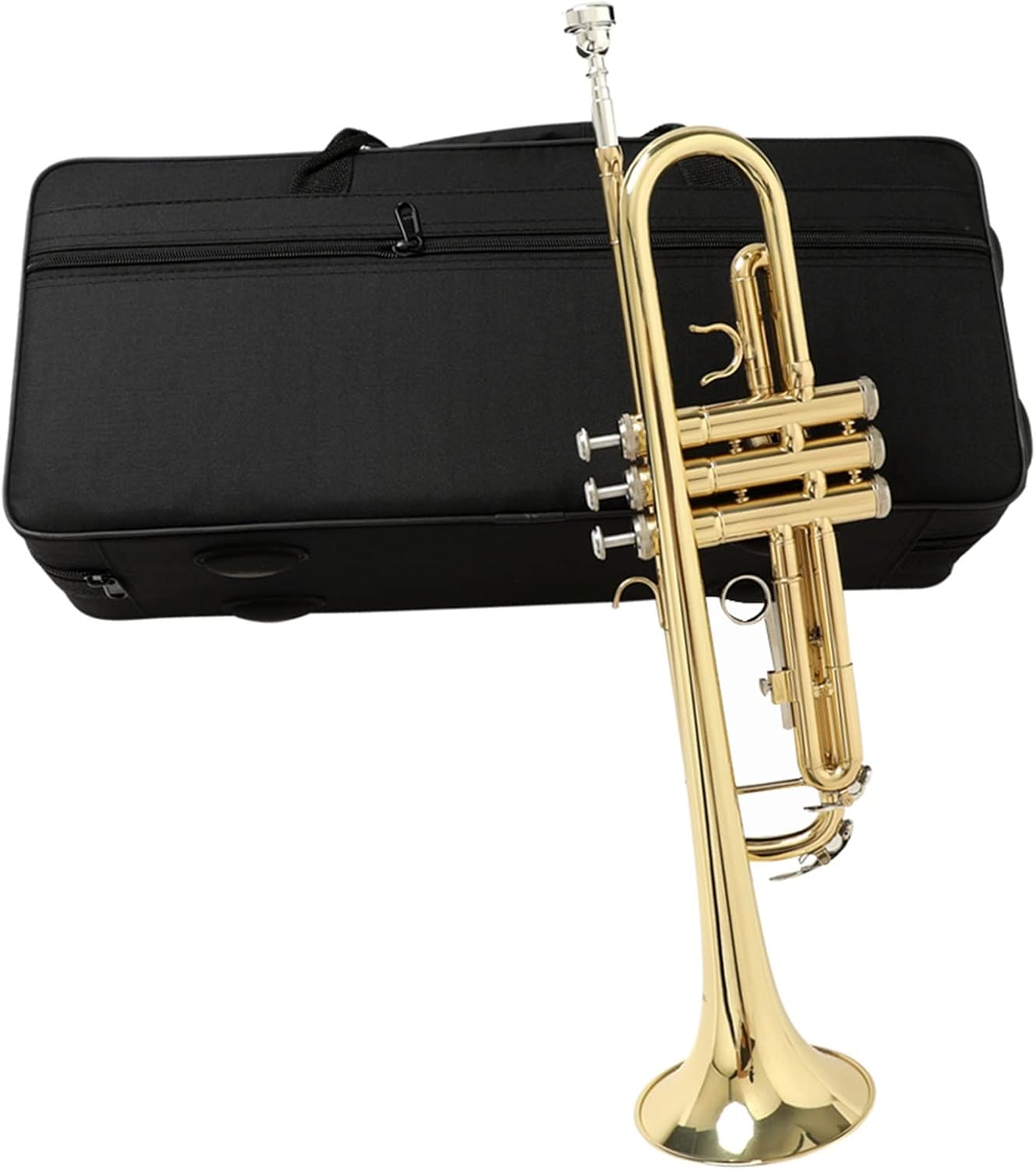 Standard Trumpet Trumpet Bb Flat Brass Exquisite Durable Trompete Musical Instrument with Mouthpiece Gloves Case Beginner Trumpet