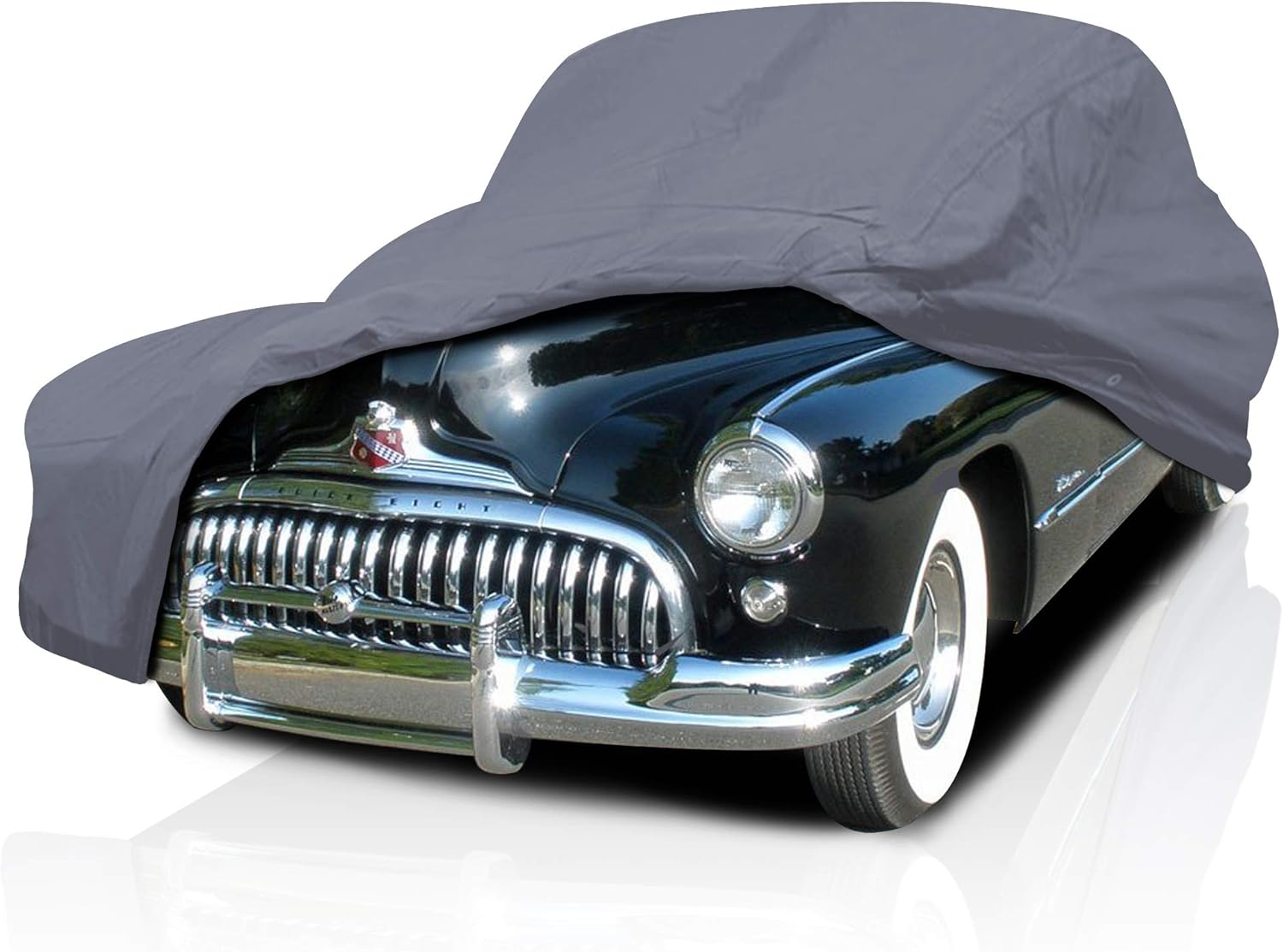 DaShield Ultimum Series Car Cover for Buick Roadmaster Series 70 1942-1948 Coupe Sedan Convertible 2-Door All Weather Protection Semi Custom Fit Dust, Sun, Snow, Rain Protection Indoor Outdoor