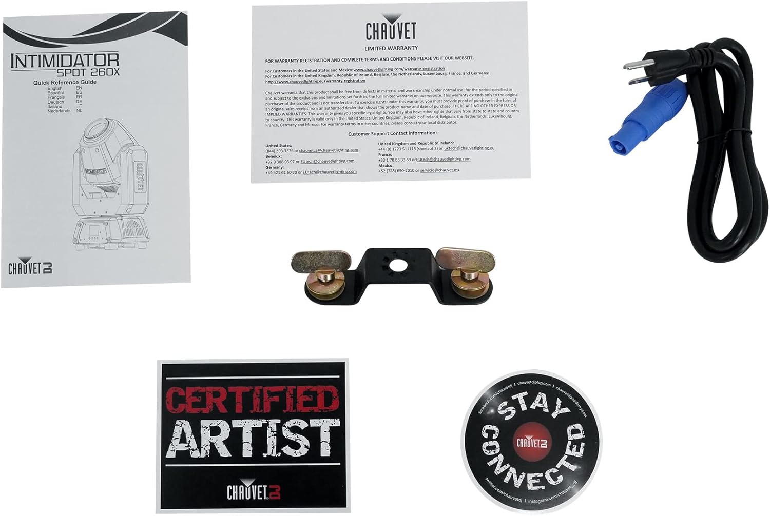 Audiosavings Bundle: Chauvet DJ Intimidator Spot 260X Compact DMX LED Moving Head Light w/RF Receiver (2 Items)