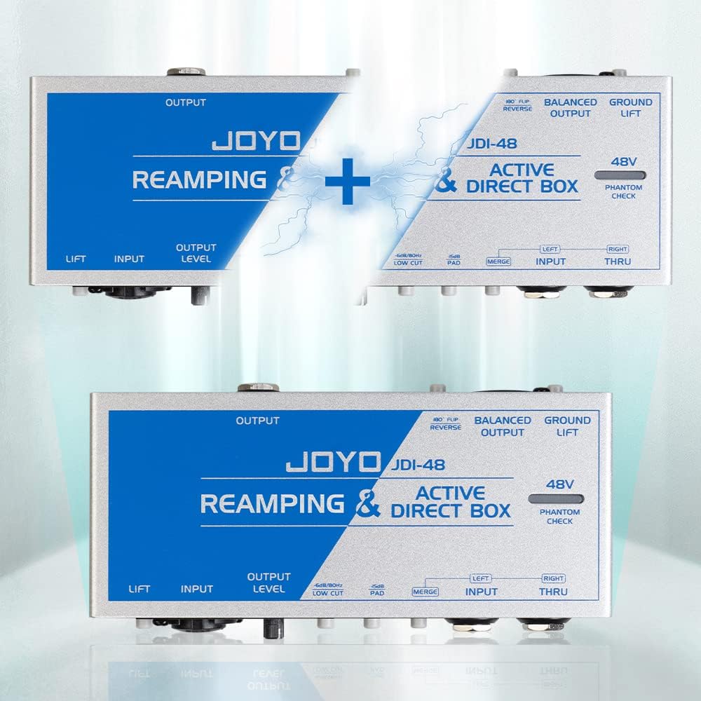 JOYO Audio Mixer USB Audio Interface (MOMIX PRO) Bundle with JOYO Reamping and Active Direct Box(JDI-48)