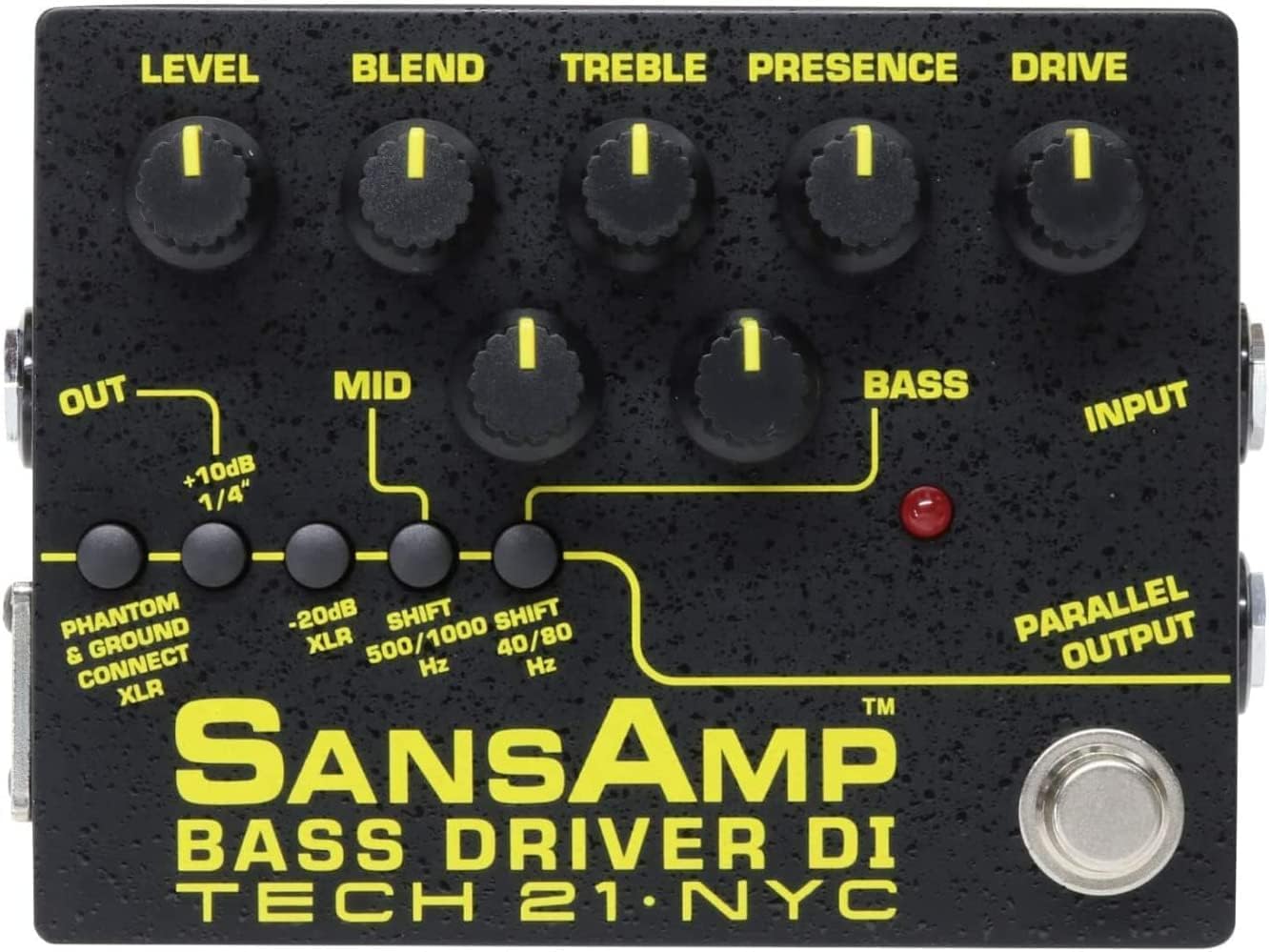 Tech 21 SansAmp Bass Driver DI V2 Pedal Bundle - DI Box, XLR Output, Bass Guitar Kit, Driver Pedal, Patch Cables, Picks, Polishing Cloth