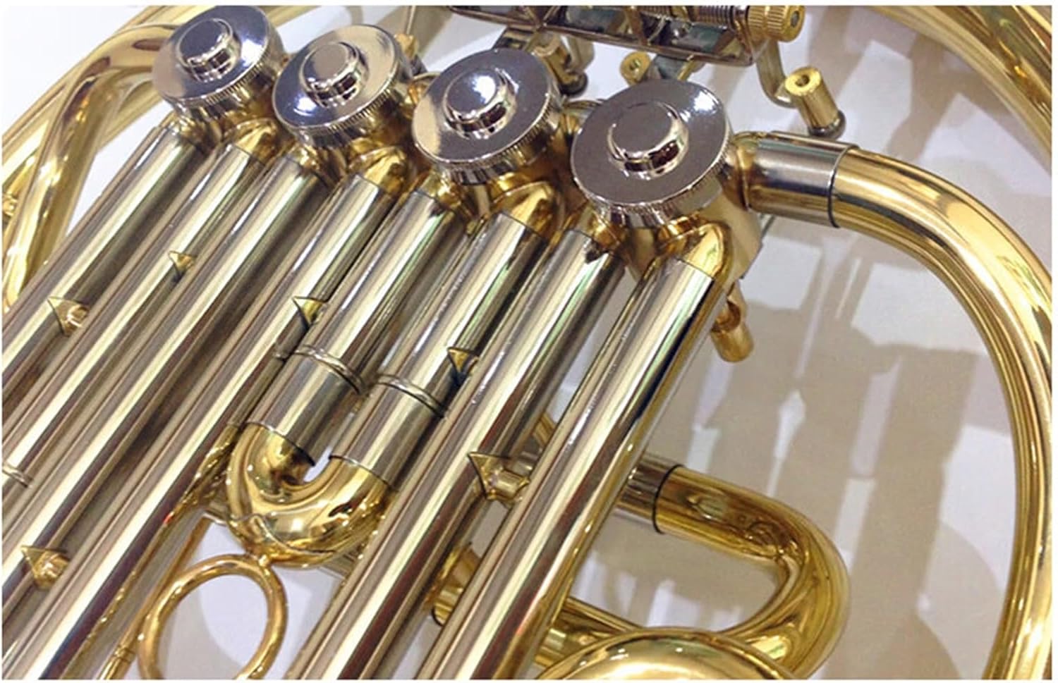 Brass French Horn French Horn Instrument B Flat Removable French Horn Four-button B Flat/F Single French Horn