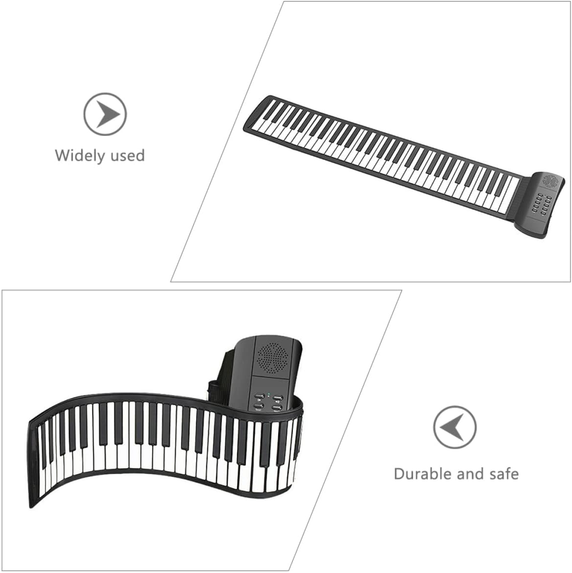 BESTonZON Roll-up Piano Portable Keyboard for Beginners Lightweight Design Built Speaker for Music Learning and Fun