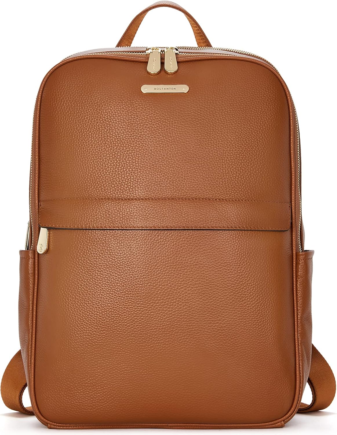 BOSTANTEN Genuine Leather 15.6 inch Laptop Backpack Purse for Women College Casual Backpack Travel Bag