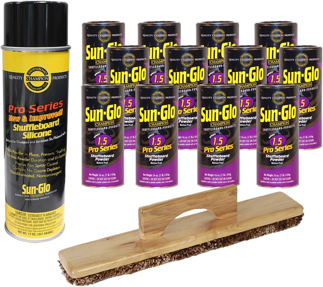 Sun-Glo 12 Cans #1.5 Pro-Series Wax, Sweep, Silicone Spray