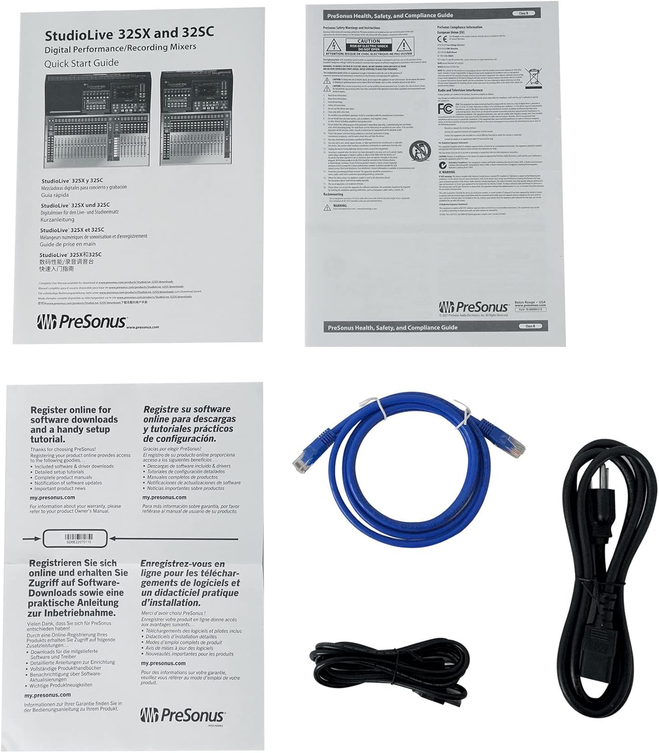 Audiosavings Bundle: (1) Presonus STUDIOLIVE 32SX Compact 32-Ch. 22-Bus Digital Mixer+Recording Interface Bundle With (1) PRESONUS DM-7 Seven-Piece Drum Microphone Kit 7 Drum Mics w/Case (Items 2)