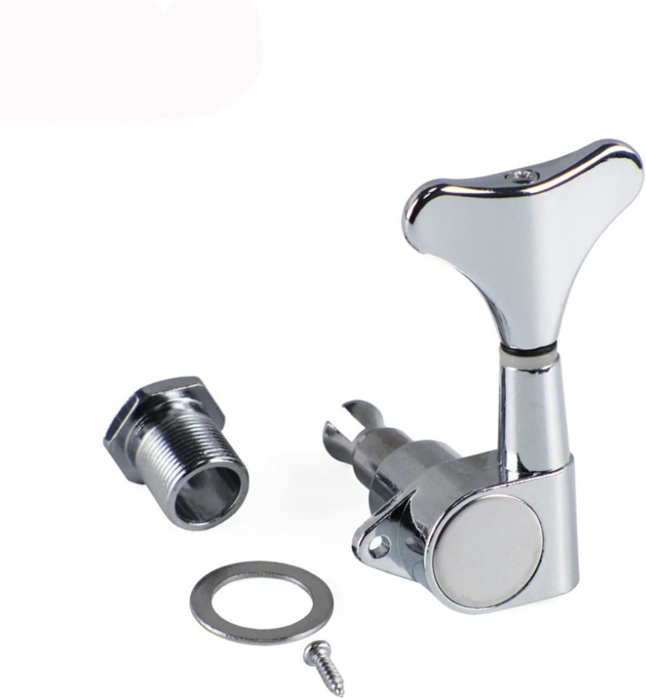 5pcs Sealed Electric Bass Tuning Pegs Keys Machine Heads Tuners 2L3R for 5 String Bass Guitar Machine Head Tuners (Color : Chrome)