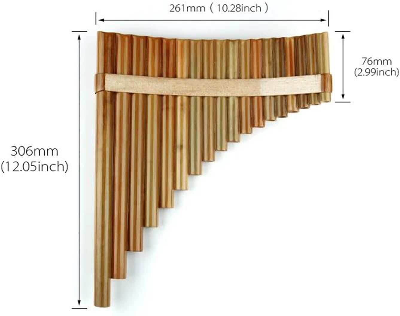 pan flute for beginners 18 Pipes Pan Flute F Key Pan Pipes Woodwind Instrument Chinese Traditional Musical Instrument Pan Flute (Color : Left)